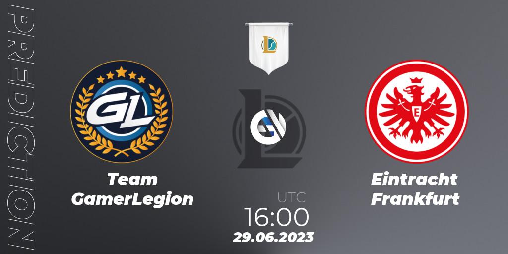 Team GamerLegion - Eintracht Frankfurt: прогноз. 29.06.2023 at 19:00, LoL, Prime League Summer 2023 - Group Stage