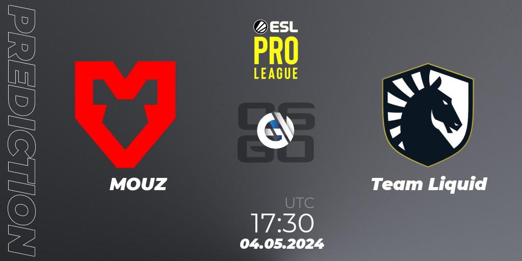 MOUZ - Team Liquid: прогноз. 04.05.2024 at 17:30, Counter-Strike (CS2), ESL Pro League Season 19