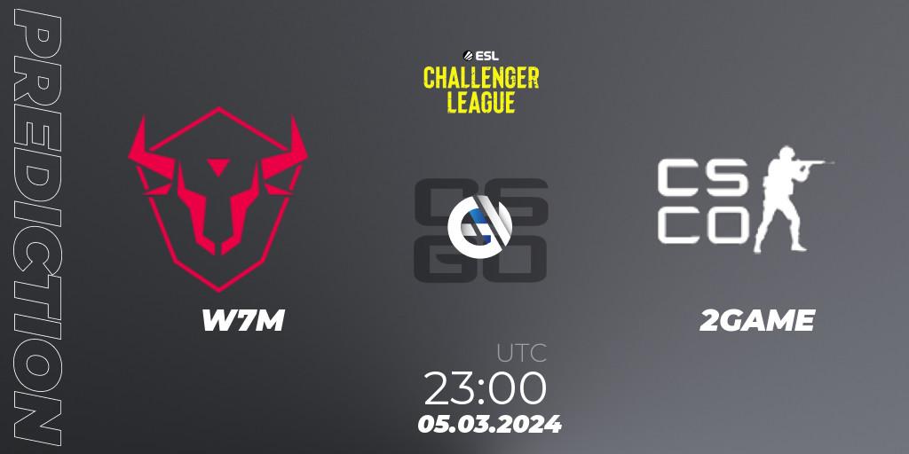 W7M - 2GAME: прогноз. 05.03.2024 at 23:00, Counter-Strike (CS2), ESL Challenger League Season 47: South America