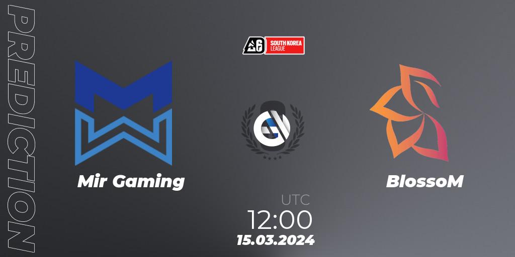 Mir Gaming - BlossoM: прогноз. 15.03.2024 at 12:00, Rainbow Six, South Korea League 2024 - Stage 1