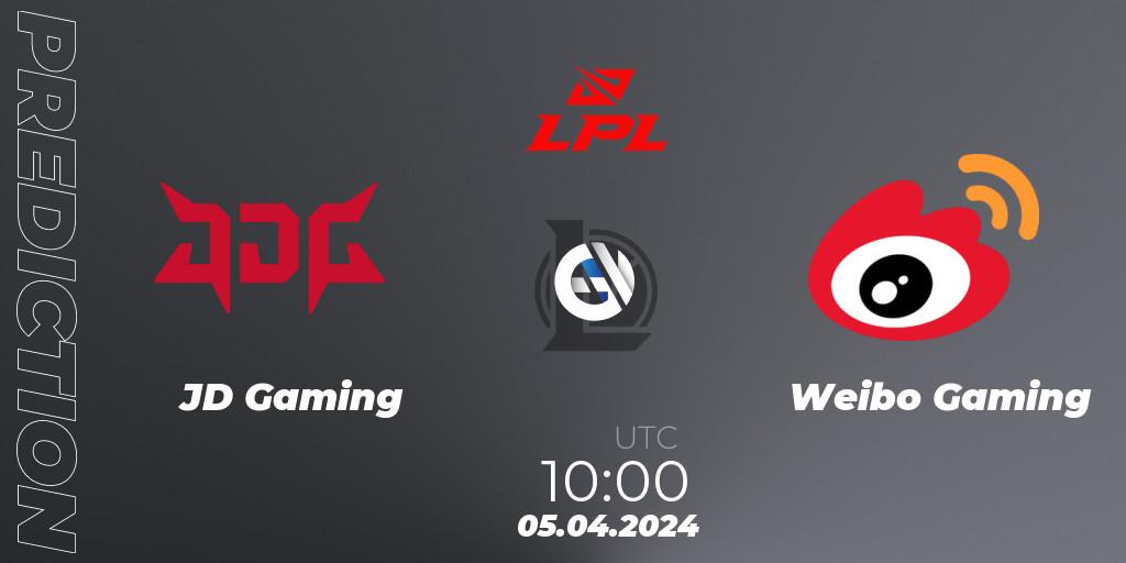 JD Gaming - Weibo Gaming: прогноз. 05.04.2024 at 10:00, LoL, LPL Spring 2024 - Playoffs
