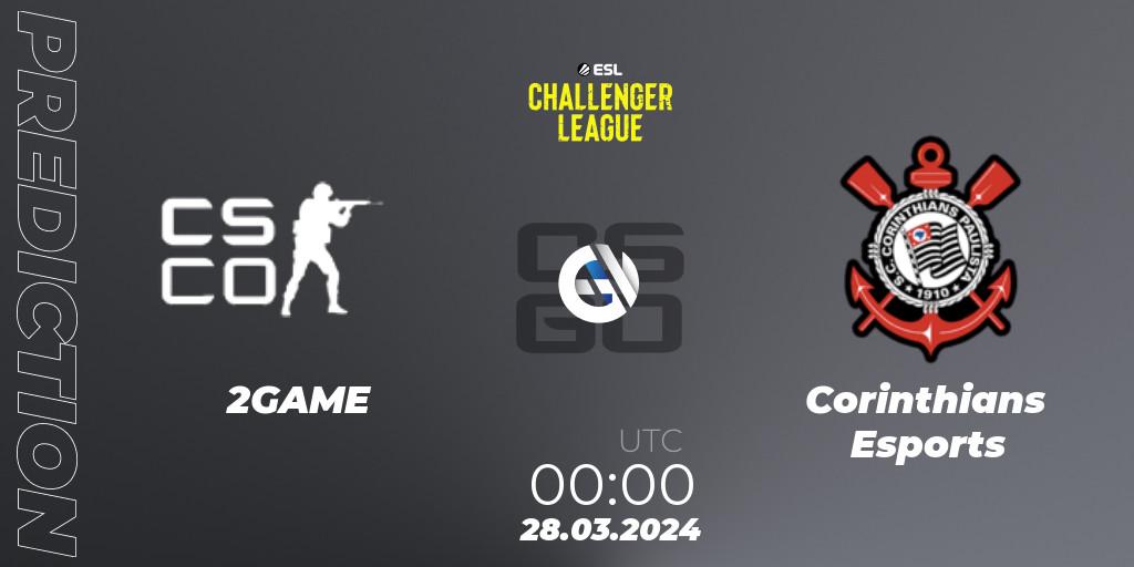 2GAME - Corinthians Esports: прогноз. 28.03.24, CS2 (CS:GO), ESL Challenger League Season 47: South America