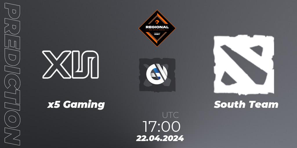 x5 Gaming - South Team: прогноз. 22.04.2024 at 17:00, Dota 2, RES Regional Series: LATAM #2