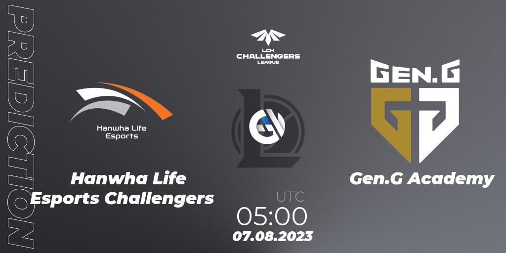 Hanwha Life Esports Challengers - Gen.G Academy: прогноз. 07.08.23, LoL, LCK Challengers League 2023 Summer - Playoffs