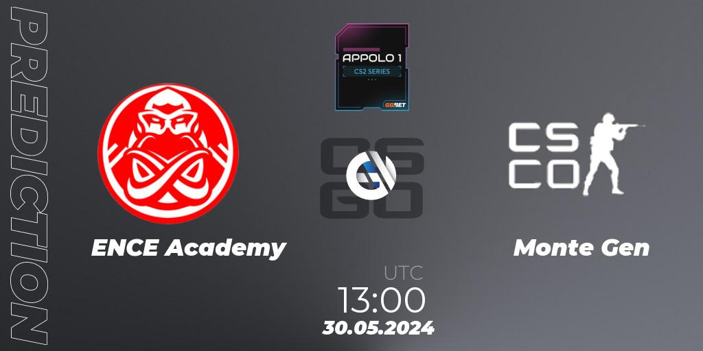 ENCE Academy - Monte Gen: прогноз. 30.05.2024 at 13:00, Counter-Strike (CS2), Appolo1 Series: Phase 2