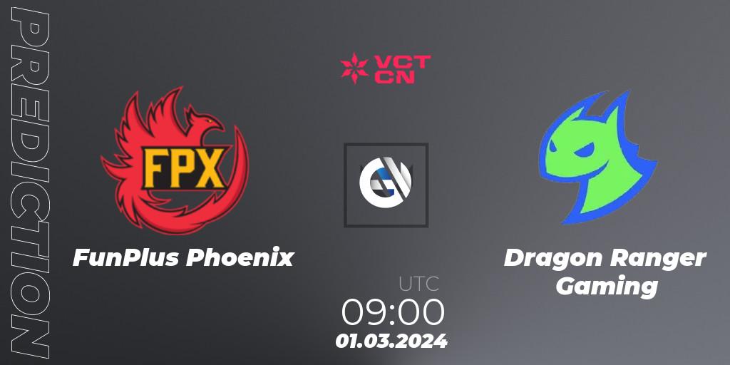 FunPlus Phoenix - Dragon Ranger Gaming: прогноз. 01.03.2024 at 09:00, VALORANT, VCT 2024: China Kickoff