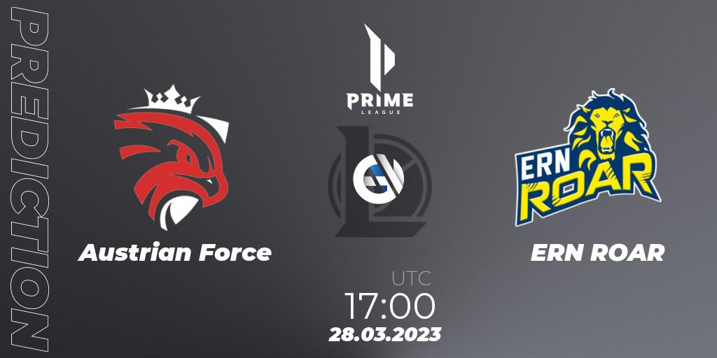 Austrian Force - ERN ROAR: прогноз. 28.03.23, LoL, Prime League 2nd Division Spring 2023 - Playoffs