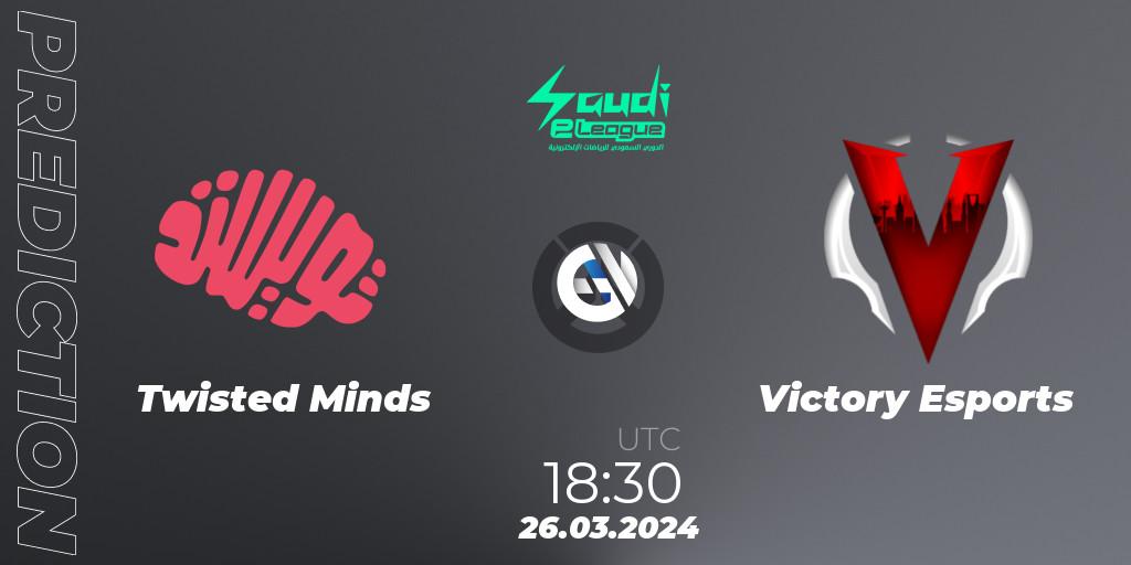 Twisted Minds - Victory Esports: прогноз. 26.03.2024 at 18:30, Overwatch, Saudi eLeague 2024 - Major 1