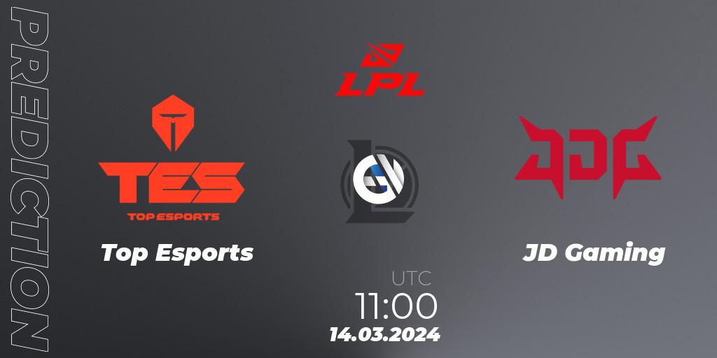 Top Esports - JD Gaming: прогноз. 14.03.2024 at 11:00, LoL, LPL Spring 2024 - Group Stage