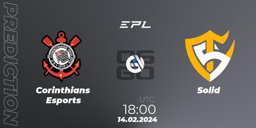 Corinthians Esports - Solid: прогноз. 14.02.2024 at 18:00, Counter-Strike (CS2), EPL World Series Americas Season 6