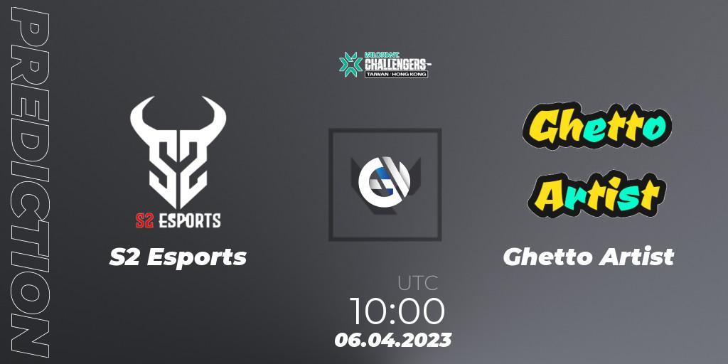S2 Esports - Ghetto Artist: прогноз. 06.04.2023 at 10:00, VALORANT, VALORANT Challengers 2023: Hong Kong & Taiwan Split 2 - Group stage