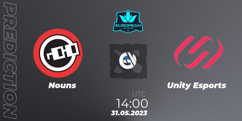 Nouns - Unity Esports: прогноз. 31.05.2023 at 14:02, Dota 2, European Pro League Season 9