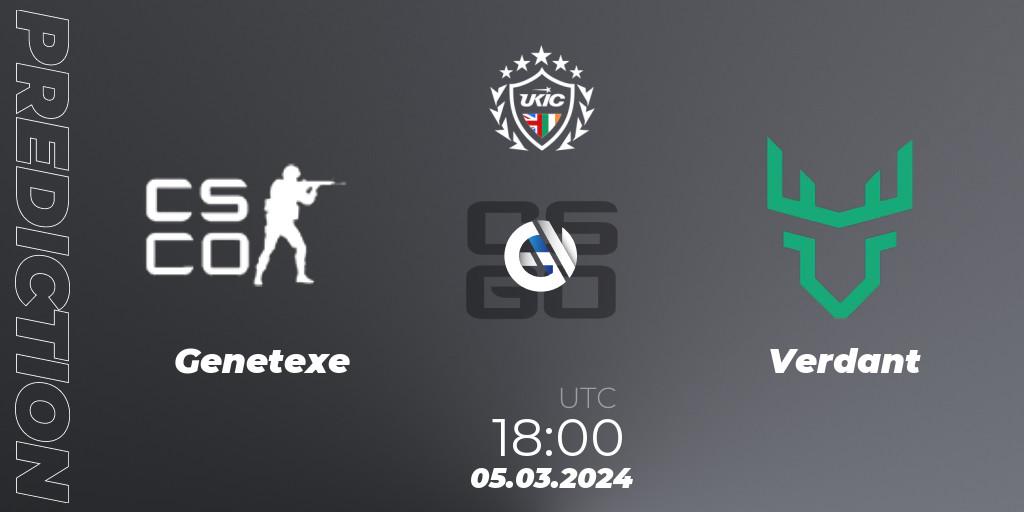 Genetexe - Verdant: прогноз. 05.03.2024 at 18:00, Counter-Strike (CS2), UKIC League Season 1: Division 1