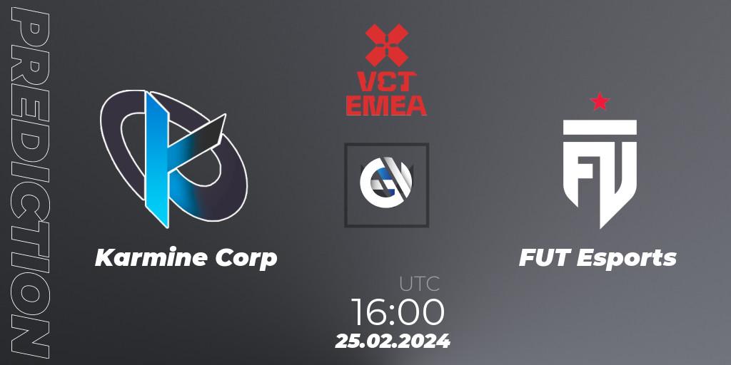 Karmine Corp - FUT Esports: прогноз. 25.02.2024 at 16:20, VALORANT, VCT 2024: EMEA Kickoff