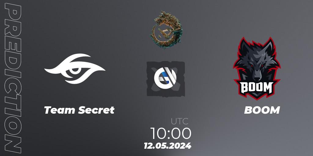 Team Secret - BOOM: прогноз. 12.05.2024 at 09:00, Dota 2, PGL Wallachia Season 1 - Group Stage