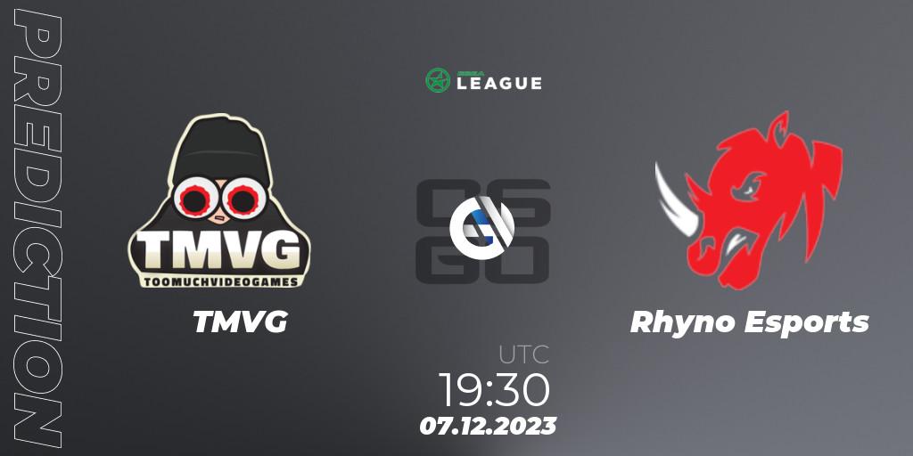 TMVG - Rhyno Esports: прогноз. 08.12.2023 at 15:30, Counter-Strike (CS2), ESEA Season 47: Main Division - Europe