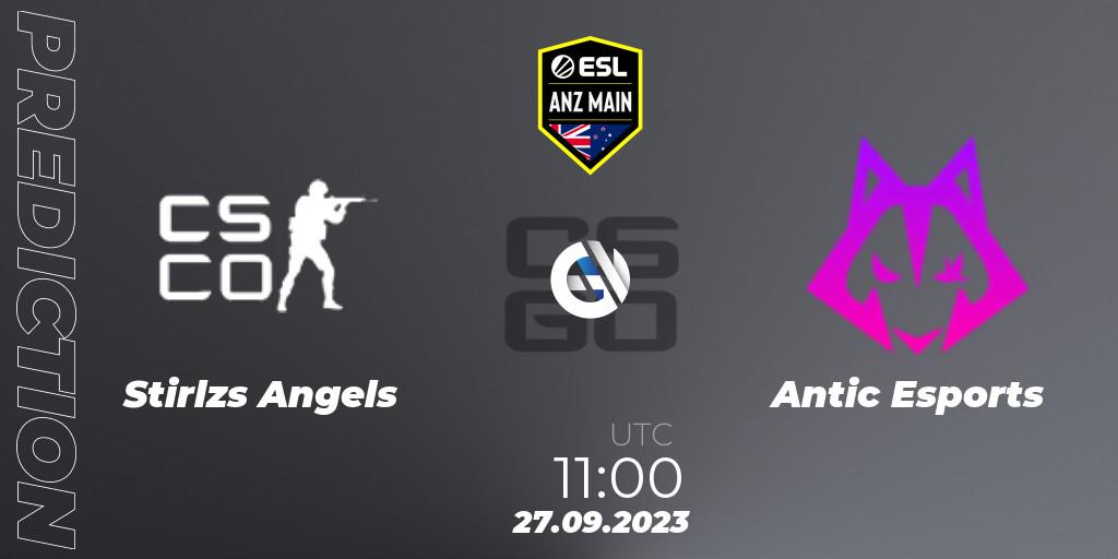 Stirlzs Angels - Antic Esports: прогноз. 27.09.2023 at 11:00, Counter-Strike (CS2), ESL ANZ Main Season 17