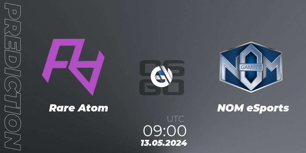Rare Atom - NOM eSports: прогноз. 13.05.2024 at 09:00, Counter-Strike (CS2), CCT Season 2 Europe Series 4 Closed Qualifier