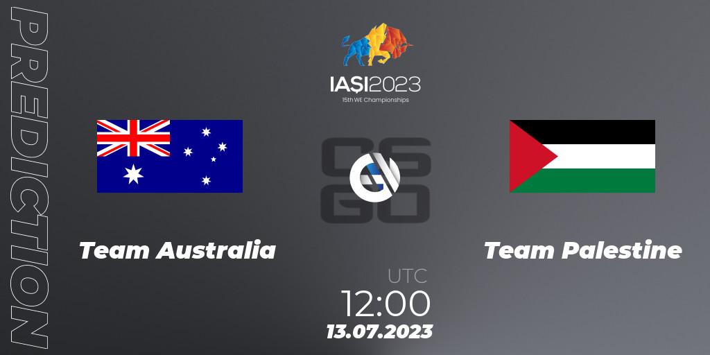Team Australia - Team Palestine: прогноз. 13.07.2023 at 12:00, Counter-Strike (CS2), IESF Asian Championship 2023