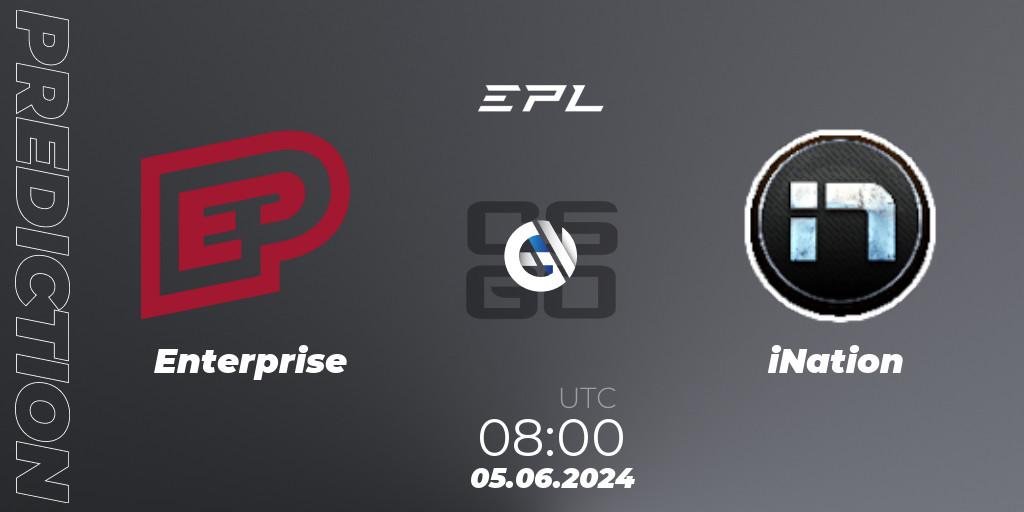 Enterprise - ex-iNation: прогноз. 05.06.2024 at 14:00, Counter-Strike (CS2), European Pro League Season 16