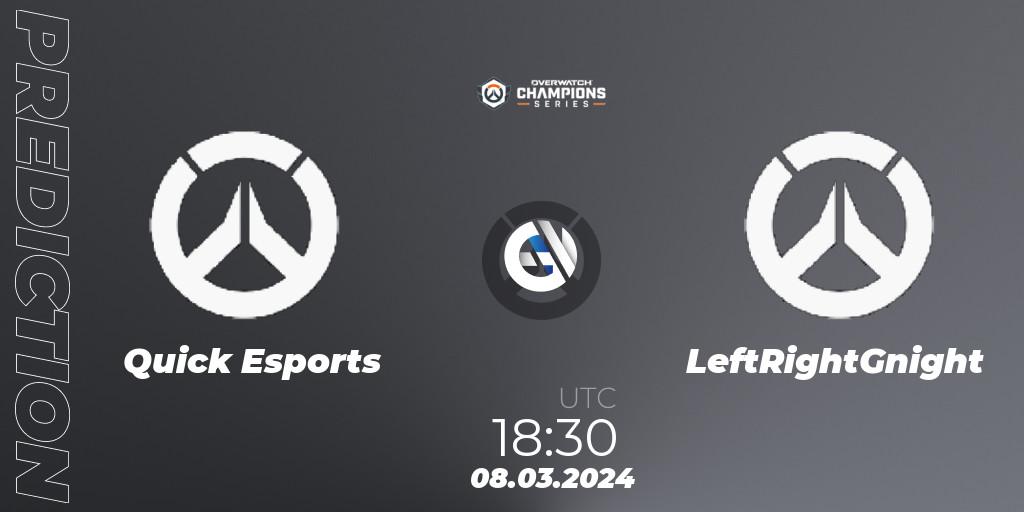 Quick Esports - LeftRightGnight: прогноз. 08.03.2024 at 18:30, Overwatch, Overwatch Champions Series 2024 - EMEA Stage 1 Group Stage