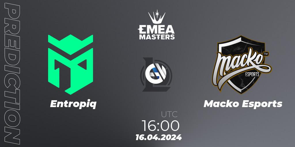 Entropiq - Macko Esports: прогноз. 16.04.24, LoL, EMEA Masters Spring 2024 - Play-In