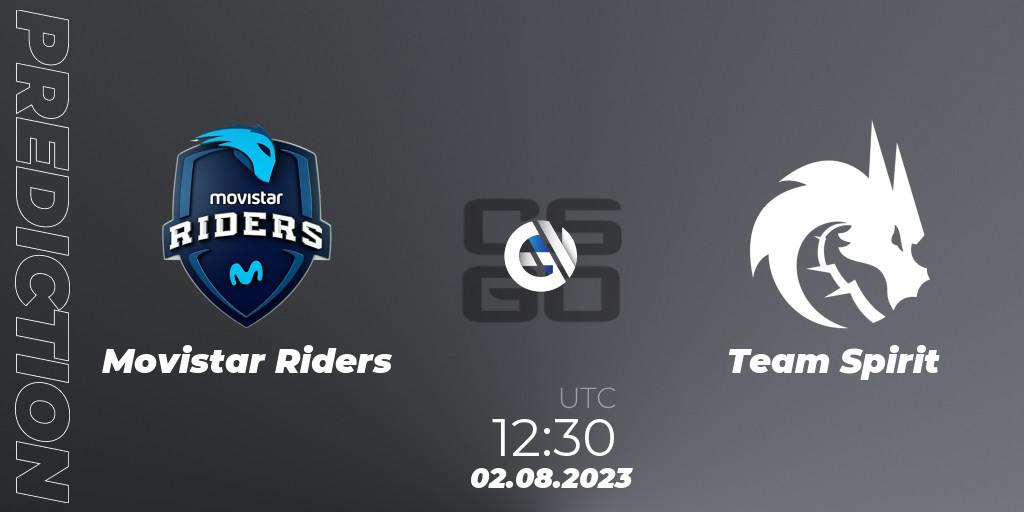 Movistar Riders - Team Spirit: прогноз. 02.08.2023 at 12:30, Counter-Strike (CS2), CCT 2023 Online Finals 2