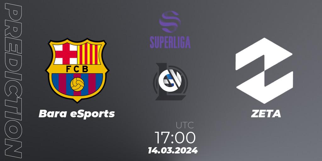 Barça eSports - ZETA: прогноз. 14.03.2024 at 17:00, LoL, Superliga Spring 2024 - Group Stage