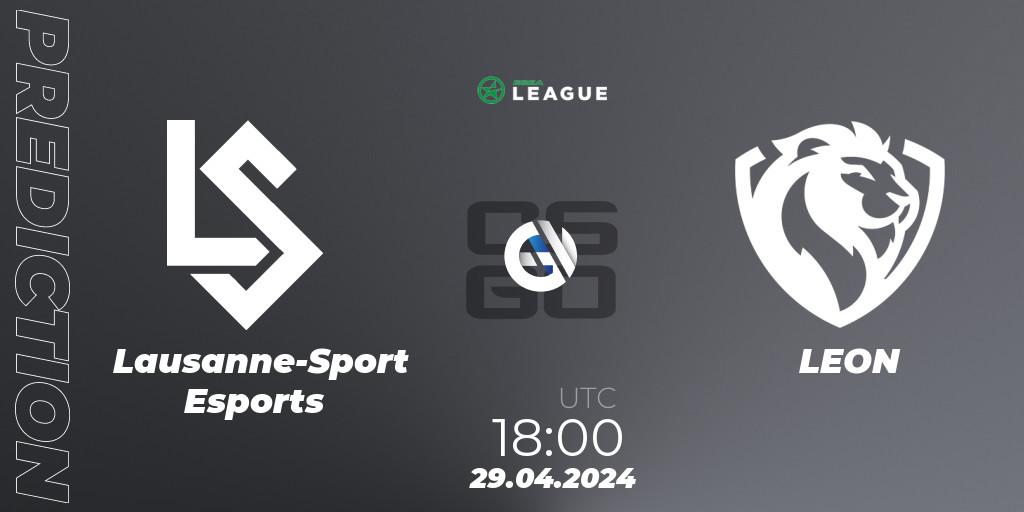Lausanne-Sport Esports - LEON: прогноз. 29.04.2024 at 18:00, Counter-Strike (CS2), ESEA Season 49: Advanced Division - Europe