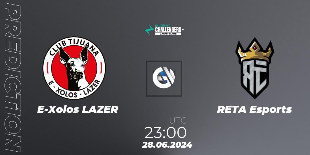 E-Xolos LAZER - RETA Esports: прогноз. 28.06.2024 at 23:00, VALORANT, VALORANT Challengers 2024 LAN: Split 2