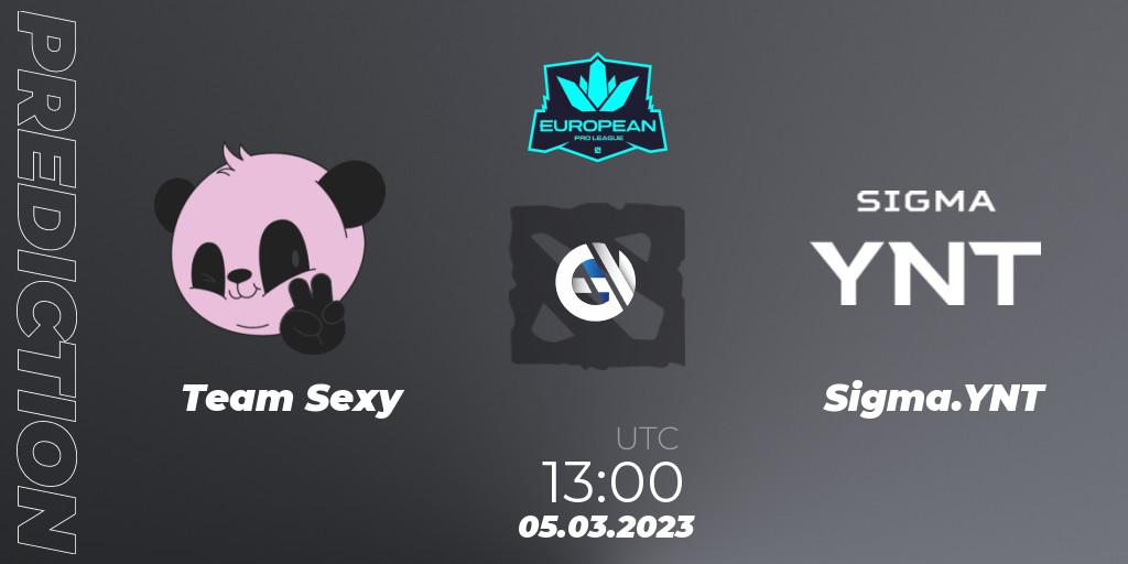 Team Sexy - Sigma.YNT: прогноз. 05.03.2023 at 13:12, Dota 2, European Pro League Season 7