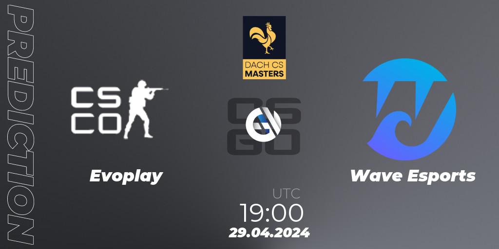 Evoplay - Wave Esports: прогноз. 23.05.2024 at 19:00, Counter-Strike (CS2), DACH CS Masters Season 1