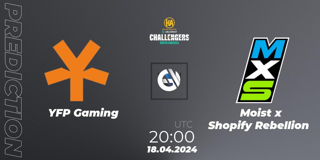 YFP Gaming - Moist x Shopify Rebellion: прогноз. 18.04.2024 at 20:00, VALORANT, VALORANT Challengers 2024: North America Split 1