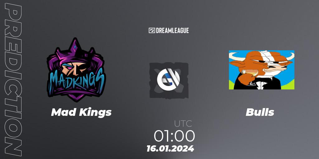 Mad Kings - Bulls: прогноз. 16.01.24, Dota 2, DreamLeague Season 22: South America Closed Qualifier