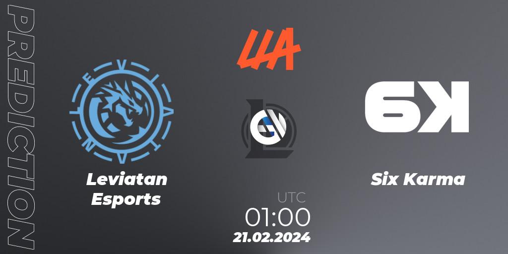 Leviatan Esports - Six Karma: прогноз. 21.02.24, LoL, LLA 2024 Opening Group Stage