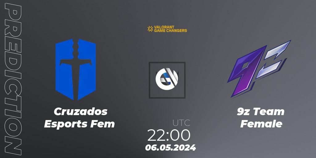  Cruzados Esports Fem - 9z Team Female: прогноз. 06.05.2024 at 22:00, VALORANT, VCT 2024: Game Changers LAS - Opening