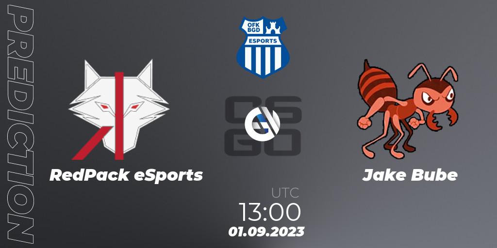 RedPack eSports - Jake Bube: прогноз. 01.09.2023 at 13:00, Counter-Strike (CS2), OFK BGD Esports Series #1: Balkan Closed Qualifier