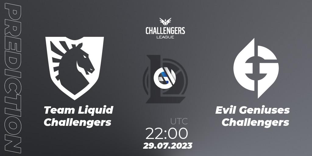 Team Liquid Challengers - Evil Geniuses Challengers: прогноз. 29.07.23, LoL, North American Challengers League 2023 Summer - Playoffs