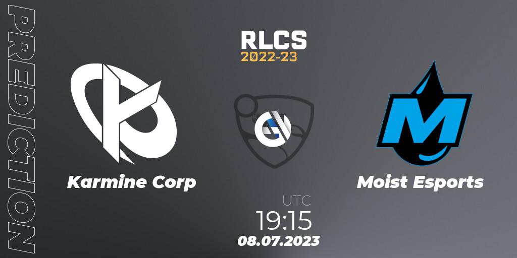 Karmine Corp - Moist Esports: прогноз. 08.07.2023 at 18:00, Rocket League, RLCS 2022-23 Spring Major