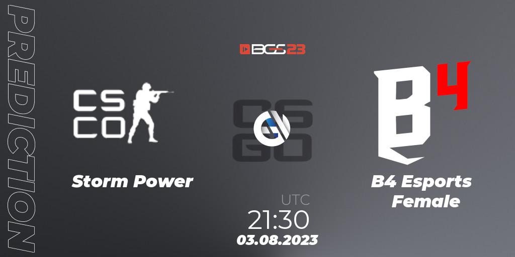 Storm Power - B4 Esports Female: прогноз. 03.08.2023 at 21:30, Counter-Strike (CS2), BGS Esports 2023 Female: Online Stage