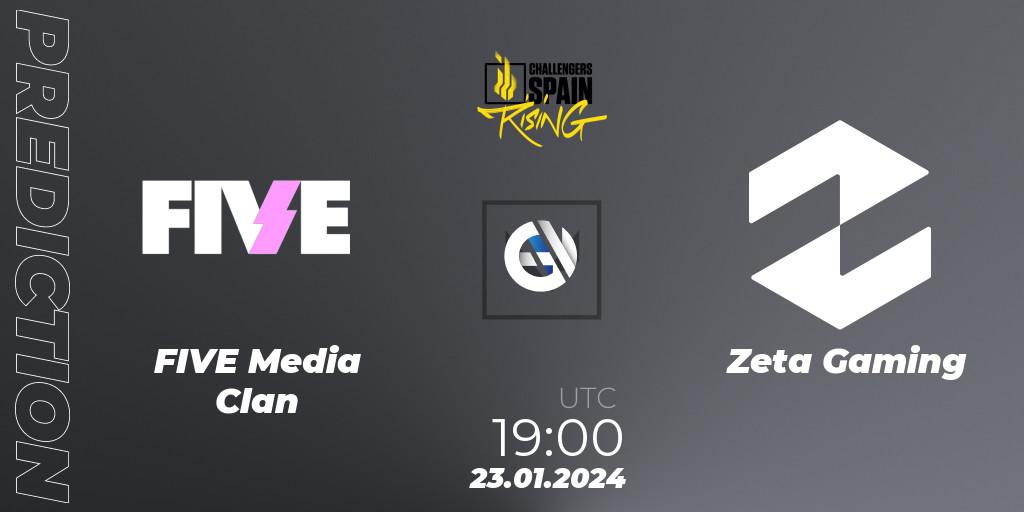 FIVE Media Clan - Zeta Gaming: прогноз. 23.01.2024 at 18:00, VALORANT, VALORANT Challengers 2024 Spain: Rising Split 1