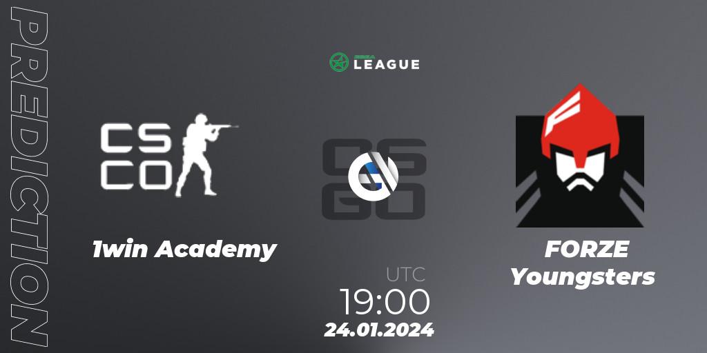 1win Academy - FORZE Youngsters: прогноз. 27.01.2024 at 17:00, Counter-Strike (CS2), ESEA Season 48: Advanced Division - Europe