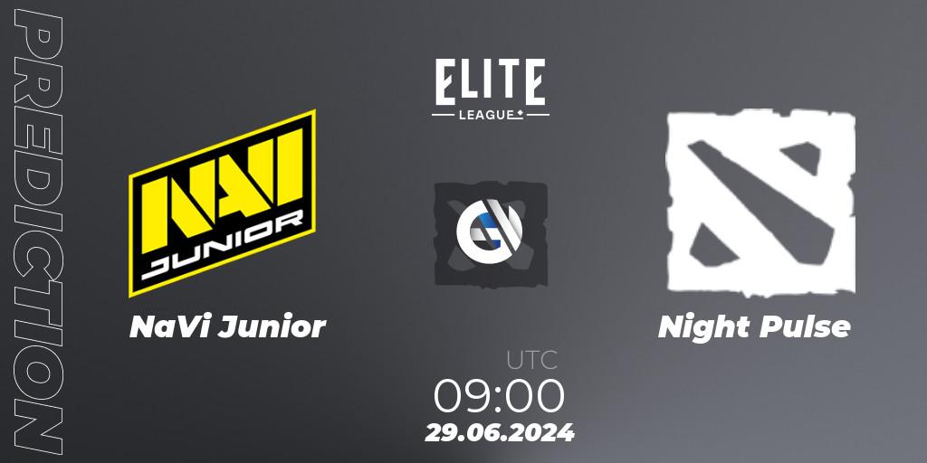 NaVi Junior - Night Pulse: прогноз. 29.06.2024 at 09:00, Dota 2, Elite League Season 2: Western Europe Closed Qualifier