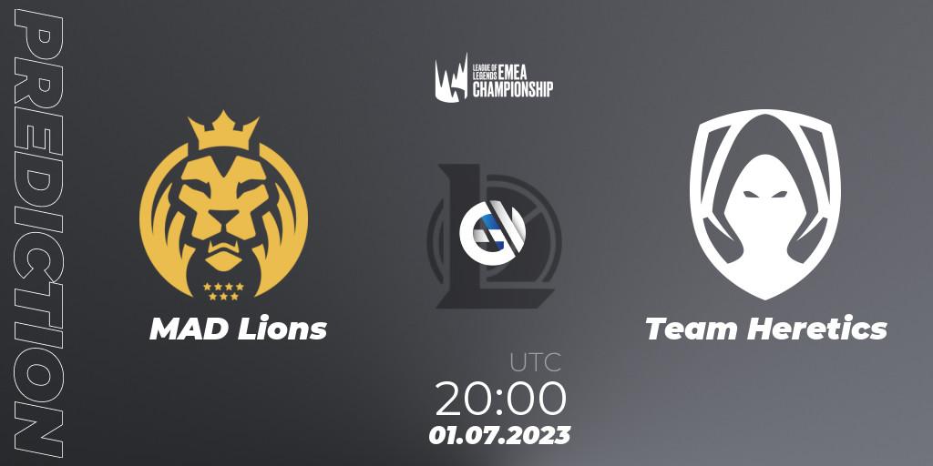 MAD Lions - Team Heretics: прогноз. 01.07.2023 at 20:00, LoL, LEC Summer 2023 - Regular Season