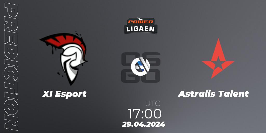 XI Esport - Astralis Talent: прогноз. 29.04.2024 at 17:00, Counter-Strike (CS2), Dust2.dk Ligaen Season 26