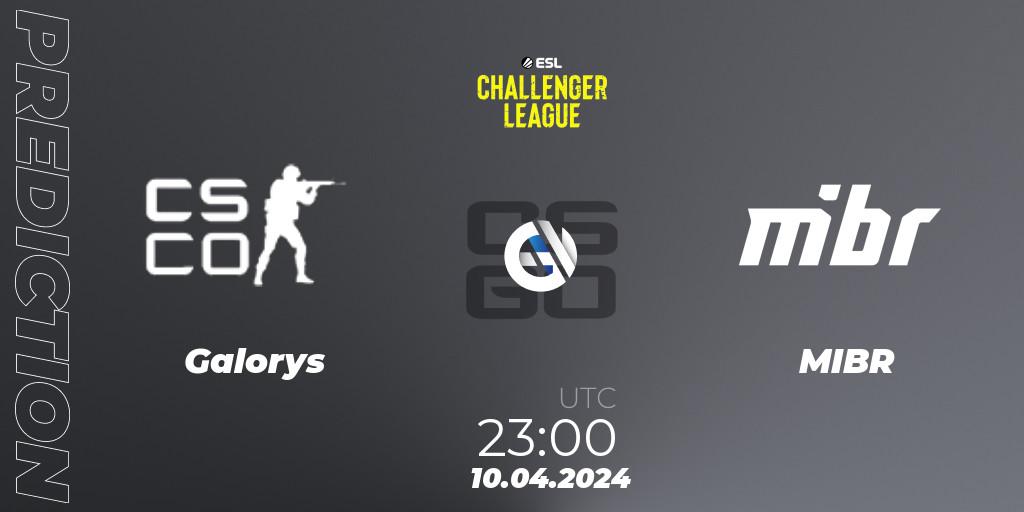 Galorys - MIBR: прогноз. 10.04.24, CS2 (CS:GO), ESL Challenger League Season 47: South America
