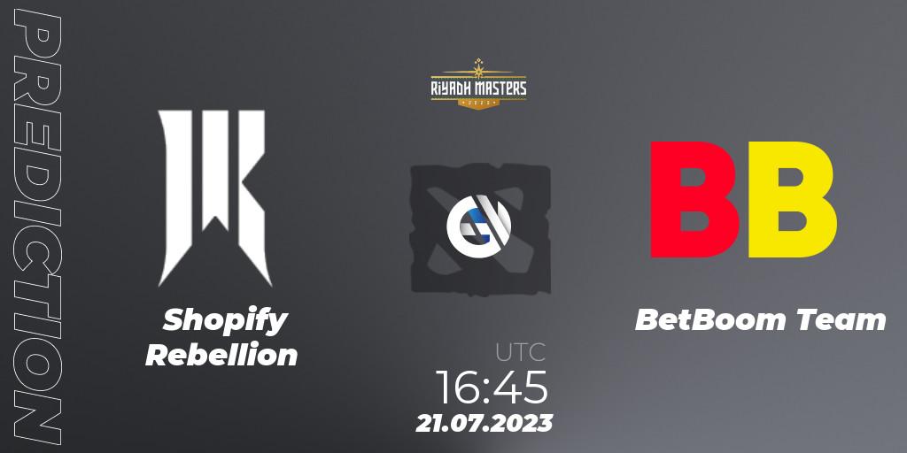 Shopify Rebellion - BetBoom Team: прогноз. 21.07.2023 at 17:31, Dota 2, Riyadh Masters 2023 - Group Stage