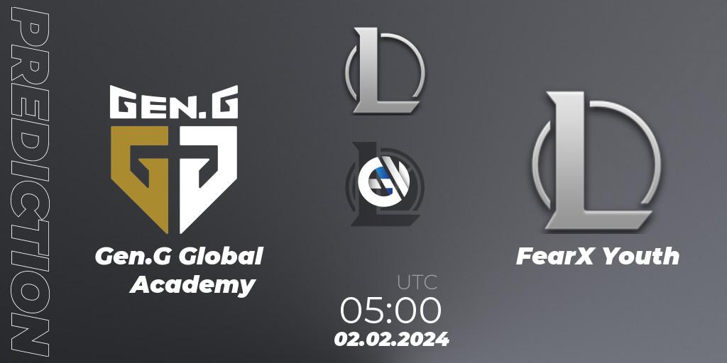 Gen.G Global Academy - FearX Youth: прогноз. 02.02.2024 at 05:00, LoL, LCK Challengers League 2024 Spring - Group Stage