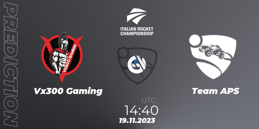 Vx300 Gaming - Team APS: прогноз. 19.11.2023 at 14:40, Rocket League, Italian Rocket Championship Season 11Serie A Relegation