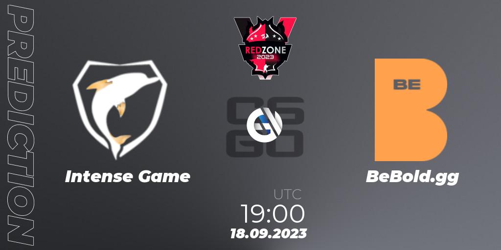 Intense Game - BeBold.gg: прогноз. 20.09.2023 at 17:00, Counter-Strike (CS2), RedZone PRO League 2023 Season 6